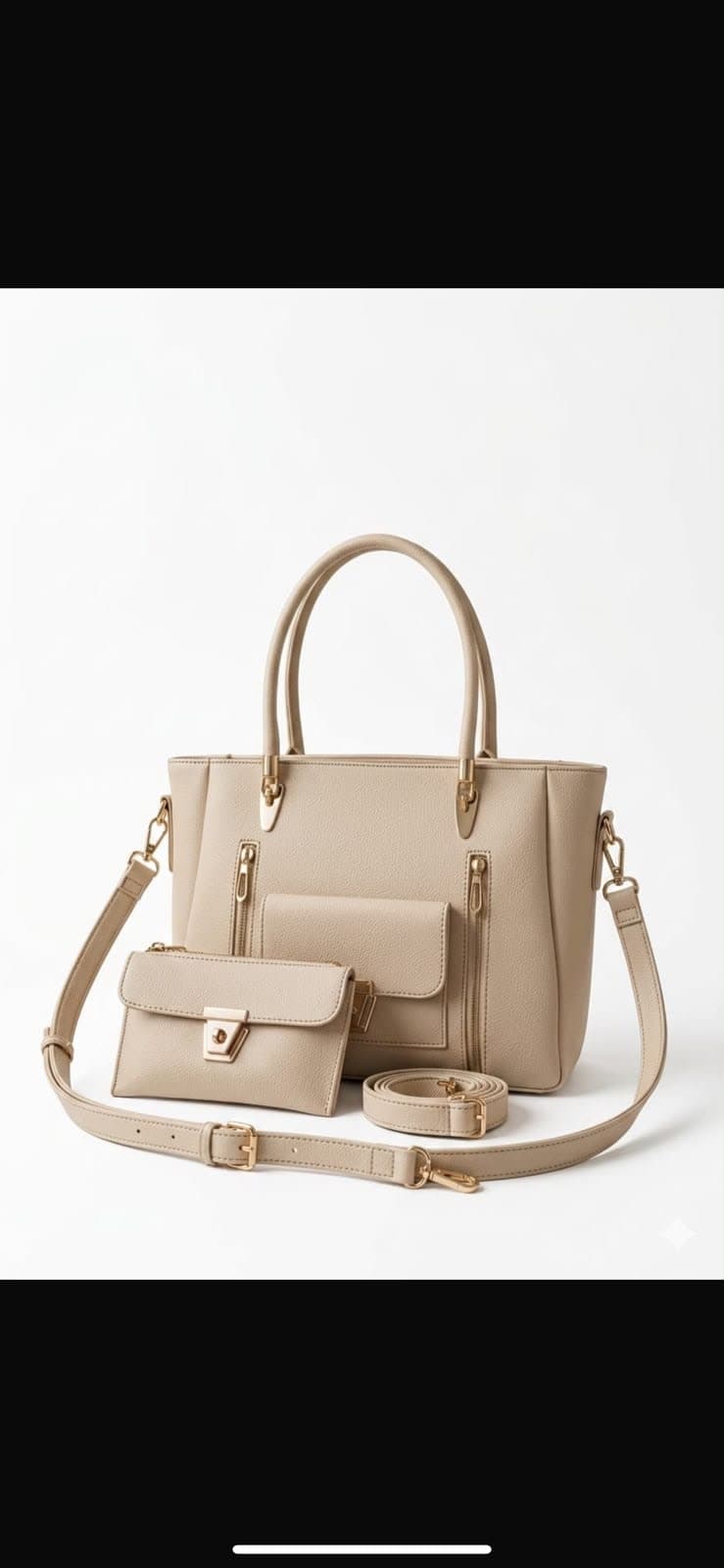 Elegant Multi-Pocket Tote Bag Set